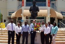 Wreath laid on the occasion of Dr. A.C. Wathey 91st birthday