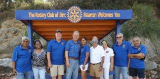 THE ROTARY CLUB OF SINT MAARTEN REFURBISHES POINT BLANCHE BUS STOP SHELTER