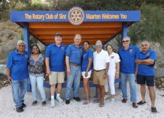 THE ROTARY CLUB OF SINT MAARTEN REFURBISHES POINT BLANCHE BUS STOP SHELTER