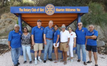 THE ROTARY CLUB OF SINT MAARTEN REFURBISHES POINT BLANCHE BUS STOP SHELTER