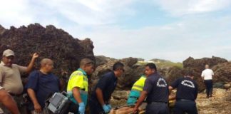 Dutch Caribbean Coastguard in Aruba rescue two person at Boca Prins and Dos playa