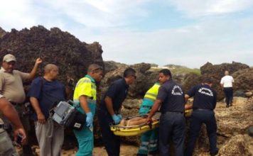 Dutch Caribbean Coastguard in Aruba rescue two person at Boca Prins and Dos playa