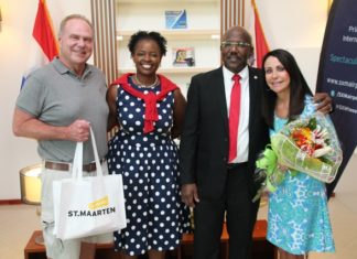 Prime Minister Marlin Congratulates Anna Rabess-Richardson on being inducted as Director for Miss Teen International.