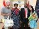 Prime Minister Marlin Congratulates Anna Rabess-Richardson on being inducted as Director for Miss Teen International.