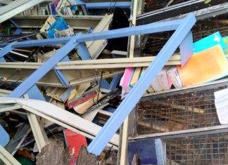 Library closed due to Hurricane damage