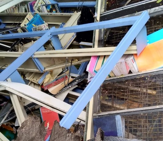 Library closed due to Hurricane damage