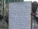 Another protest: Teacher takes message directly to embattled PM Harris