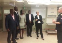 French Officials visit the Zr.Ms.Karel Doorman Navy Ship