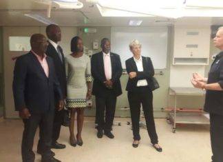 French Officials visit the Zr.Ms.Karel Doorman Navy Ship