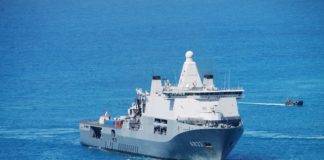 Marineship Karel Doorman docks for the last time in St Maarten
