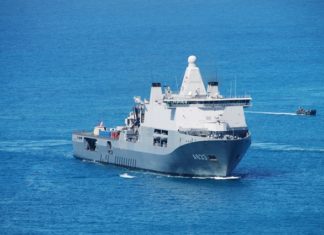 Marineship Karel Doorman docks for the last time in St Maarten