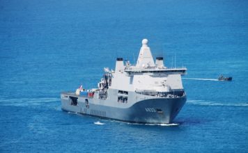 Marineship Karel Doorman docks for the last time in St Maarten
