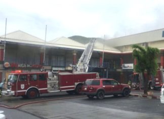 Fire at W.I.B. on Bush road.