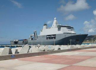 Port St. Maarten Welcomes Dutch Navy’s Largest Vessel HNLMS Karel Doorman