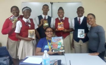 Charlotte Brookson Academy gift of books in time for “We Christmas Village”
