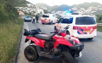 Traffic accident: Quad collided with Police Vehicle