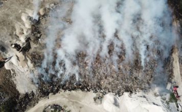 Close windows if downwind from a landfill fire for those with respiratory challenges