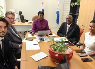 Prime Minister Romeo Marlin welcomes World Bank Team on Sint Maarten