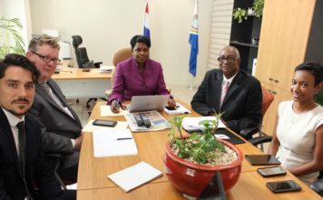 Prime Minister Romeo Marlin welcomes World Bank Team on Sint Maarten