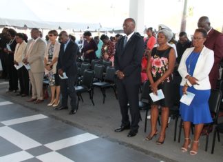 Minister Silveria Jacobs Addresses gathering at National Day of Prayer