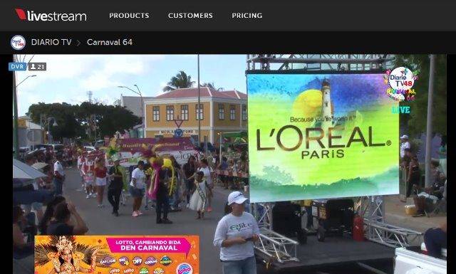 ARUBA: DIARIO TV is broadcasting live video on Carnaval 64.