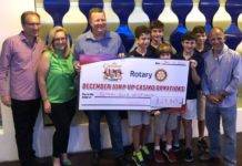 THE ROTARY CLUB OF SINT MAARTEN AND THE LIONS CLUB OF SINT MAARTEN ACCEPT LARGE DONATIONS FROM THE JUMP UP CASINO