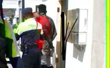 Man arrested by police for verbal threat.