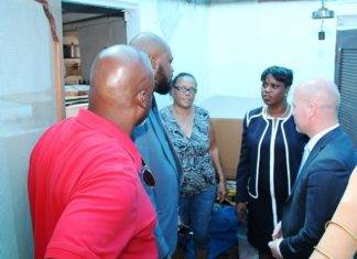 Prime Minister Leona Romeo Marlin & State Secretary Raymond Knops visit Roof Repair Program Candidates