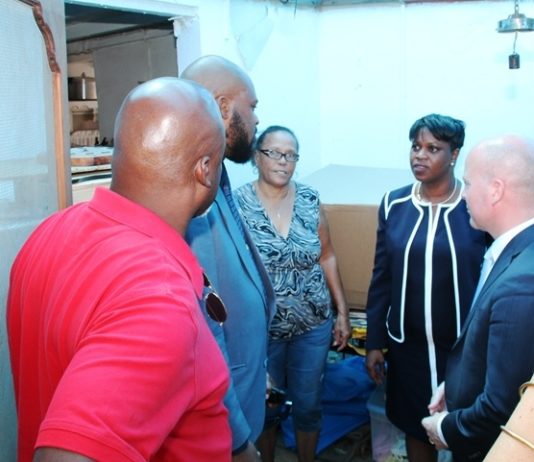 Prime Minister Leona Romeo Marlin & State Secretary Raymond Knops visit Roof Repair Program Candidates