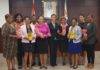 St. Maarten’s House of Parliament recognizes female staff for their dedication and service.