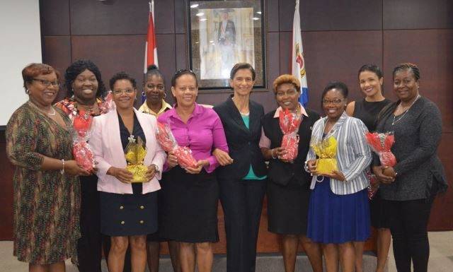 St. Maarten’s House of Parliament recognizes female staff for their dedication and service.