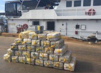 US Coast Guard arrests three suspected smugglers and seizes 900 kilos of cocaine in Caribbean Sea drug bust