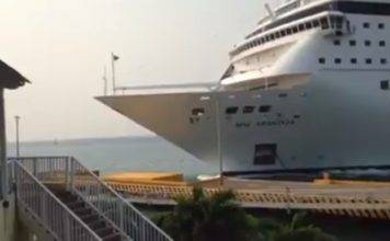 Video: Cruise Ship MSC Armonia Strikes Pier in Roatan