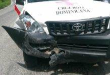 Presidenta de la Cruz Roja de Barahona sufre accidente en la carretera