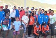 Minister Wuite guest of Sint Maarten Yacht Club as they re-open youth sailing lessons from new dock.