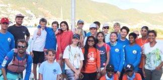 Minister Wuite guest of Sint Maarten Yacht Club as they re-open youth sailing lessons from new dock.