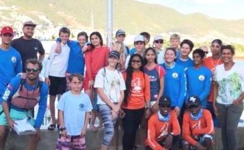 Minister Wuite guest of Sint Maarten Yacht Club as they re-open youth sailing lessons from new dock.