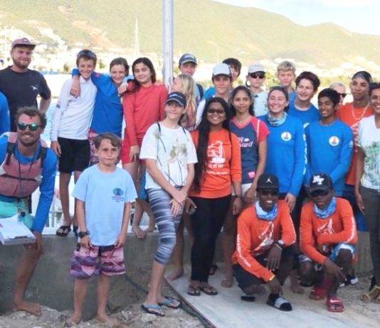Minister Wuite guest of Sint Maarten Yacht Club as they re-open youth sailing lessons from new dock.