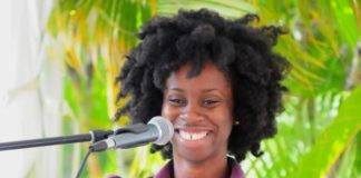 St. Martin, Virgin Islands writers, poolside at Anguilla Lit Fest 2018