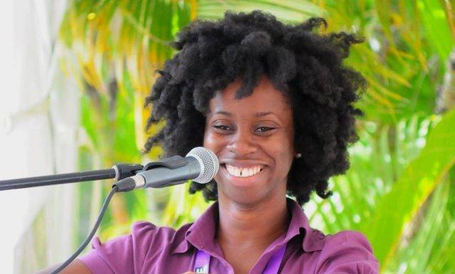 St. Martin, Virgin Islands writers, poolside at Anguilla Lit Fest 2018