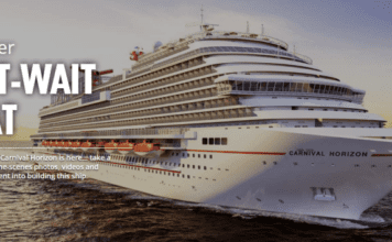 Carnival Cruise Lines Horizon to call for 2018-2019 season