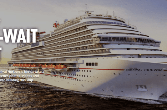 Carnival Cruise Lines Horizon to call for 2018-2019 season
