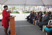 Prime Minister Romeo Marlin addresses gathering at Justice Day Celebration