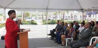 Prime Minister Romeo Marlin addresses gathering at Justice Day Celebration