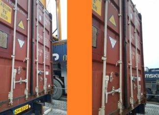 Container with Dutch Marine tags based in St. Maarten mysteriously breached