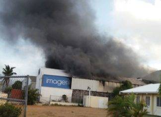 Fire Advisory: Residents living downwind from a warehouse fire in Cole Bay requested to close windows and doors