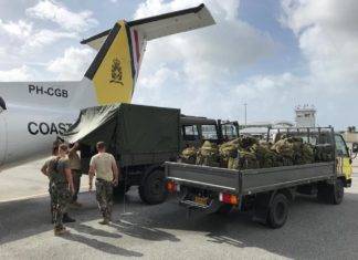 Dutch Military arrive on St. Maarten ahead of Isaac