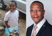 Education Minister pause to remember little Glayvon (FB VIDEO)