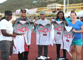 St. Maarten Rotary Club – Mid Isle donates basketball uniforms to the National Sport Institute
