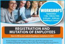 SZV TO HOST EMPLOYEE REGISTRATION WORKSHOPS FOR COMPANIES